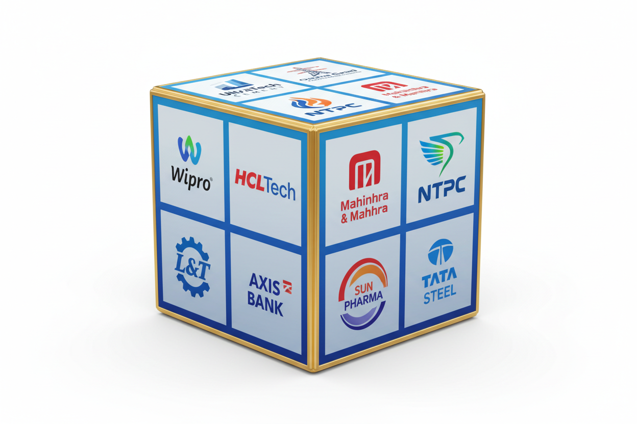 3D Cube Multiple Logos View 2